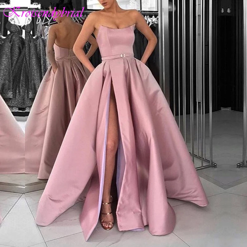 

SQM159 Robe De Soiree Luxury Evening Dresses Simple Elegant Prom Formal Dresses 2019 Custom Made Abiye