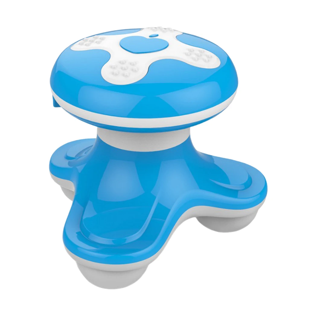 Mini Electric Handled Vibrating Massager with 3 Heads Full Body Self Massage Tool Pain Relief for Neck Body Shoulder Leg Waist