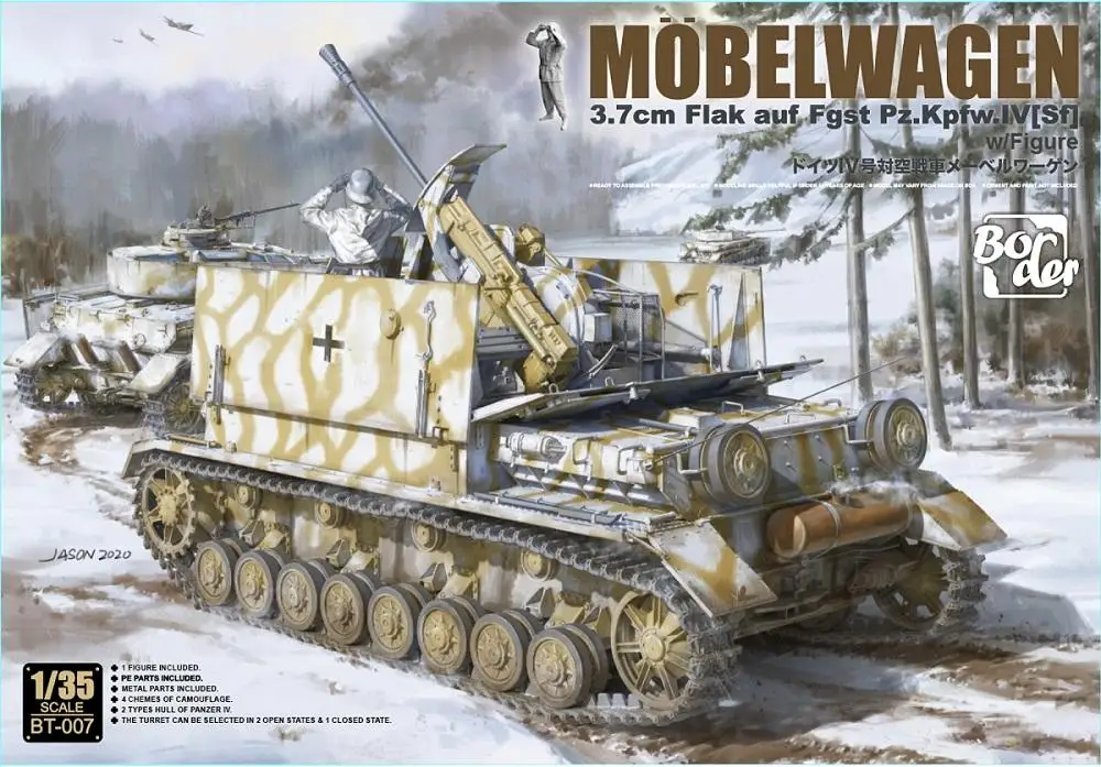 Bordo Bt-007 Scala 1/35 Mobelwagen 3.7Cm Flak Plane Fgst Pz.Kpfw Lv(Sf) Kit Modello