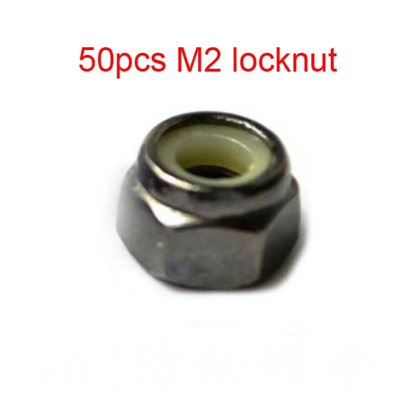 

50PCS M2 Nylon Black Locknut Lock Self-locking Anti-skid Nut for Model Cars Mini 4WD Accessories
