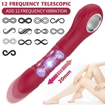 Telescopic Dildo Vibrator Sex Shop Intelligent Heating Penis Female Masturbator G-spot Vagina Stimulator Sex Toys for Couple 2