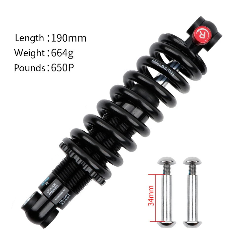 VXXV Mountain Bike Shock Absorber MTB 125mm/ 150mm/ 165mm/ 190mm Adjustable Spring Downhill Rear Shock 450Lbs /650Lbs /750Lbs /850Lbs VXXV Mountain Bike Shock Absorber MTB 125mm/ 150mm/ 165mm/ 190mm Adjustable Spring Downhill Rear Shock 450Lbs /650Lbs /750Lbs /850Lbs
