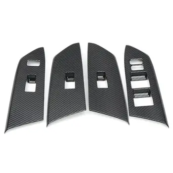 

Car Door Armrest Cover Trim Decor Charming Luxury Carbon Fiber ABS Black