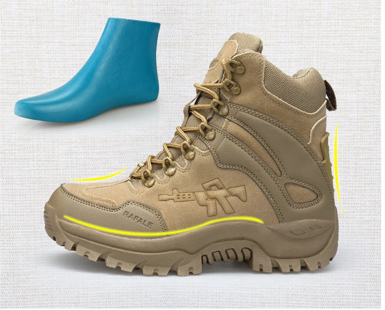 Brand Men's Boots Military boot Chukka Ankle Bot Tactical Big Size Army Male Shoes Safety Combat Mens Motocycle Boots (9)