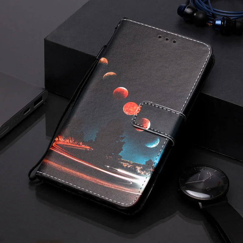 Модный кожанный кошелек чехол для huawei Honor 10 Lite 8A 9X Pro Y6 JAT-L29 MRD-LX1N LX1 LX1F откидная крышка башня Держатель для карт - Цвет: 08