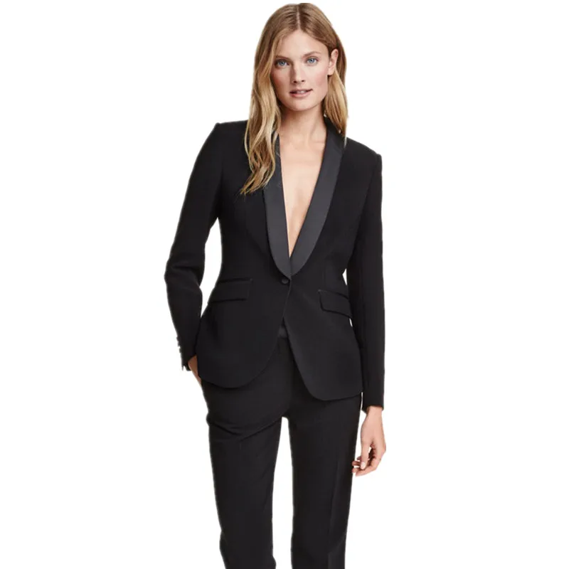 ensemble tailleur noir femme