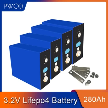 

16PCS 280Ah 3.2V Lifepo4 Prismatic Battery for 48V280AH 24V560Ah EV RV Solar System Battery Pack 12V 1120AH cell EU US TAX FREE