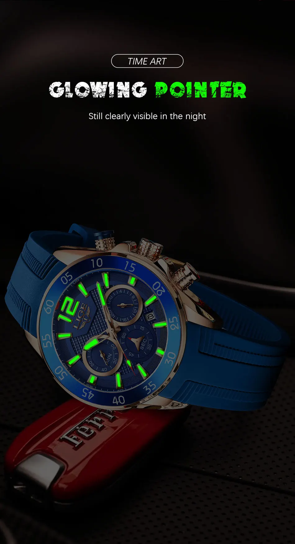 2022 LIGE Fashion Men Watches Sport Quartz Watch Man Brand Luxury Wristwatches Chronograph Waterproof Casual Clock Montre Homme