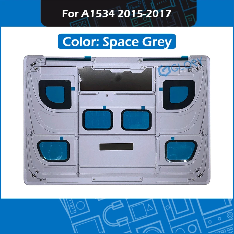 Космический серый A1534 нижний чехол для Macbook retina 1" A1534 Нижняя крышка Замена