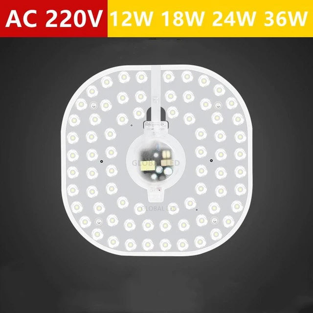 Panneau d'éclairage circulaire à LED SMD, panneau de plafond rond, panneau  de lampe circulaire, ampoules, 36W, 34W, 18W, 12W, AC 220V, 230V, 240V -  AliExpress