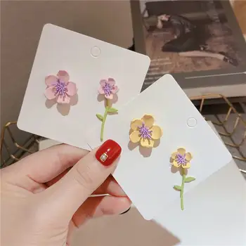 

2020 New Branch Flower AB Earrings For Women Girls Spring Summer Fashion Jewelry Elegant Pendientes Beach Holiday Accessories