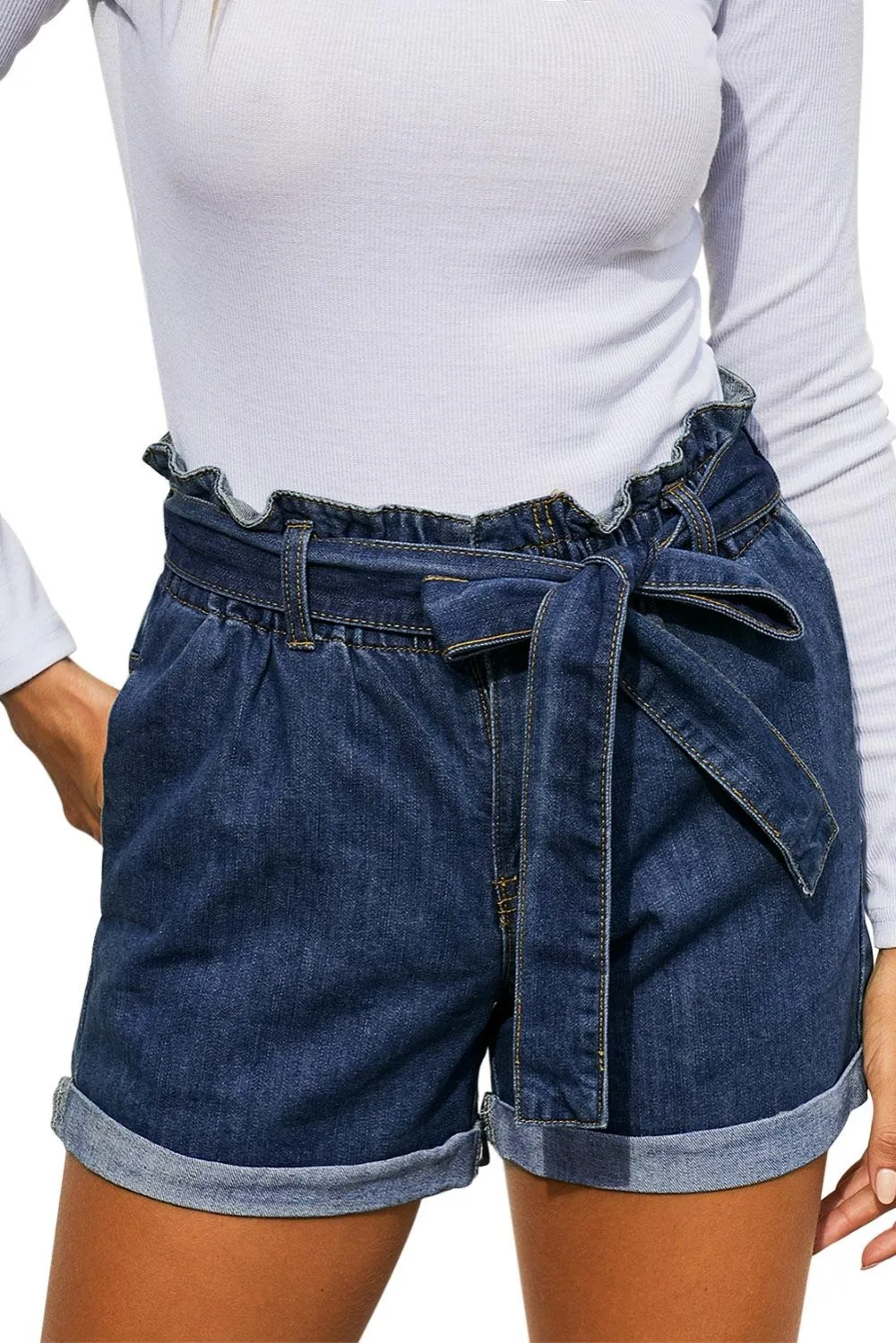 LIVA GIRL Summer Blue Denim Shorts High 