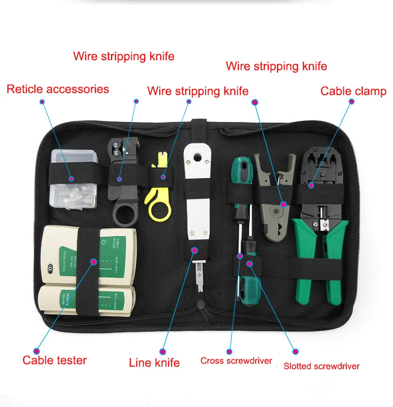 Stripping Crimping Pliers Network Cable Clamp Pliers + Professional Network Cable Tester RJ45 RJ11 RJ12 CAT5 UTP LAN Tester wire stripper stripping pliers crimping tool crimping tools wire stripping pliers crimping pliers wire pliers universal pliers hand tools multifunctional tools