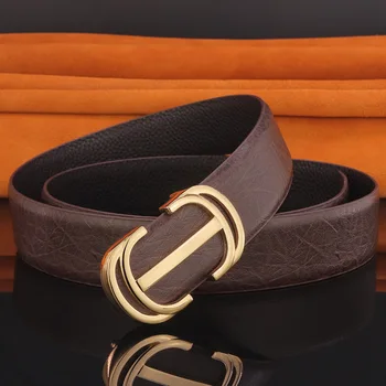 

High Quality designer belts men fashion luxury man letter slide buckle full grain leather Waist Strap leisure cintos masculinos