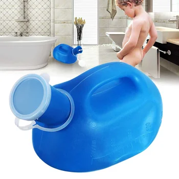 

2000ml Portable Blue Pee Bottle Plastic Mobile Urinal Toilet Aid Bottle Man Toilet Supply For Outdoor Camping Hospital Care