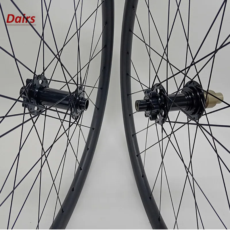 Best 27.5er carbon disc mtb wheels Boost M82 hubs 110x15 148x12mm thru axle 35x25mm tubeless Asymmetry mountain bicycles wheel 4