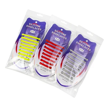 

16pcs/set Silicone Shoelace No-tie Elastic Women's Lacing Silicagel Running Sneakers Strings Shoe Laces Shoes Accessories