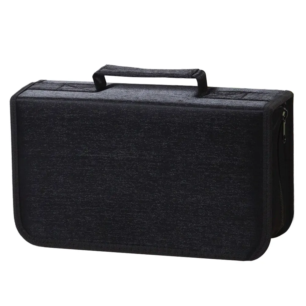 

Large Capacity Car Space Saving Disc CD Wallet Home Storage Bag DVD Travel 128 CDs Box Black Zipper Holder