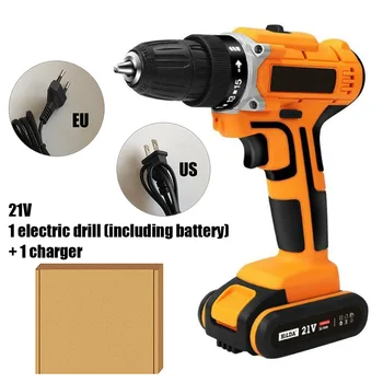 

2020 Hot Sale 21V Cordless Electric Drill Screwdriver Wireless Power Driver With Battery Kit Brand New And High Quality