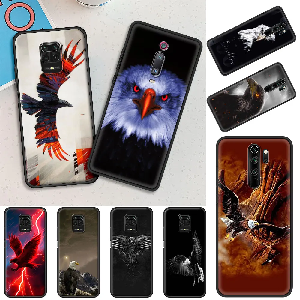 С принтом в виде орла крышка для Xiaomi Redmi Note 9S 8 K30 K40 10 Pro 9 7 9C 8T 9A 7A 8A 6A 6 сотовый