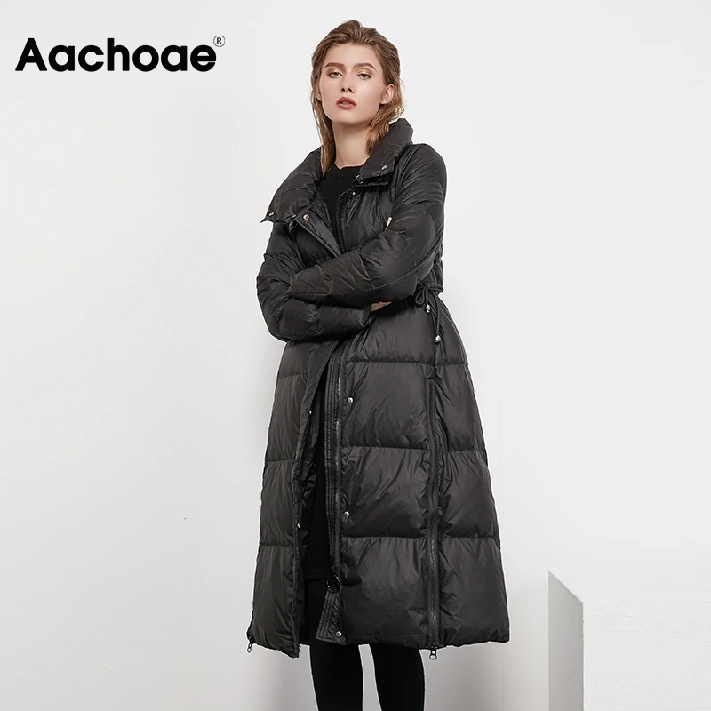 Aachoae Solid Long Womens Coats Long Sleeve Casual