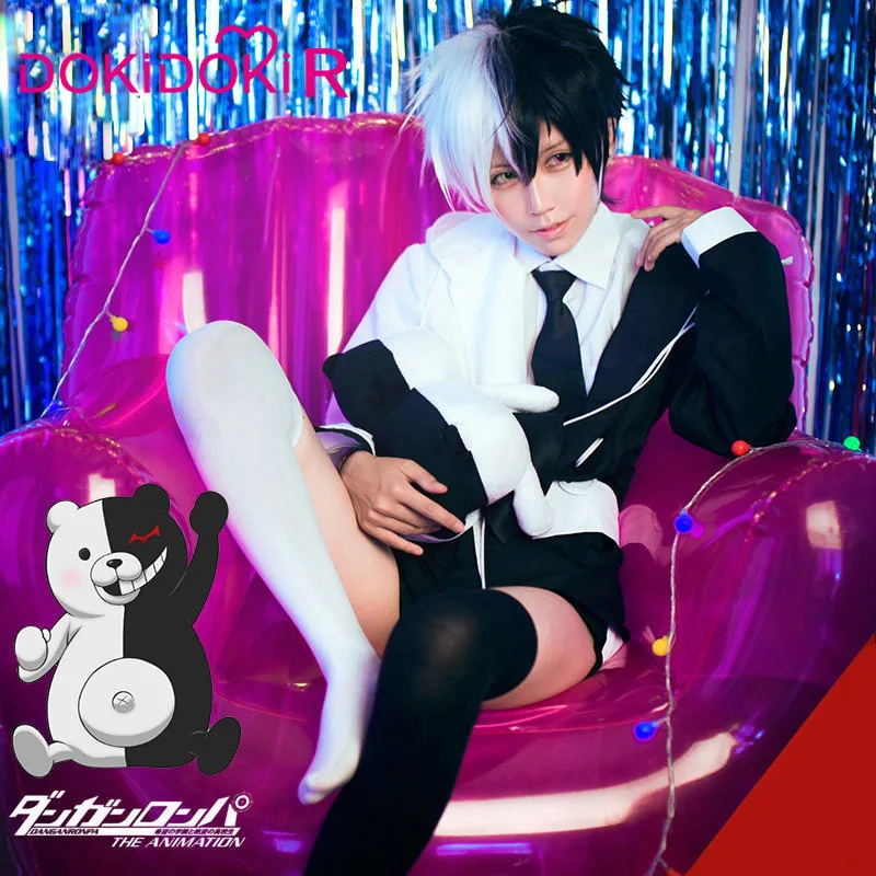 DokiDoki R Danganronpa Косплей Монокума костюм для мужчин женщин и Хэллоуин игра