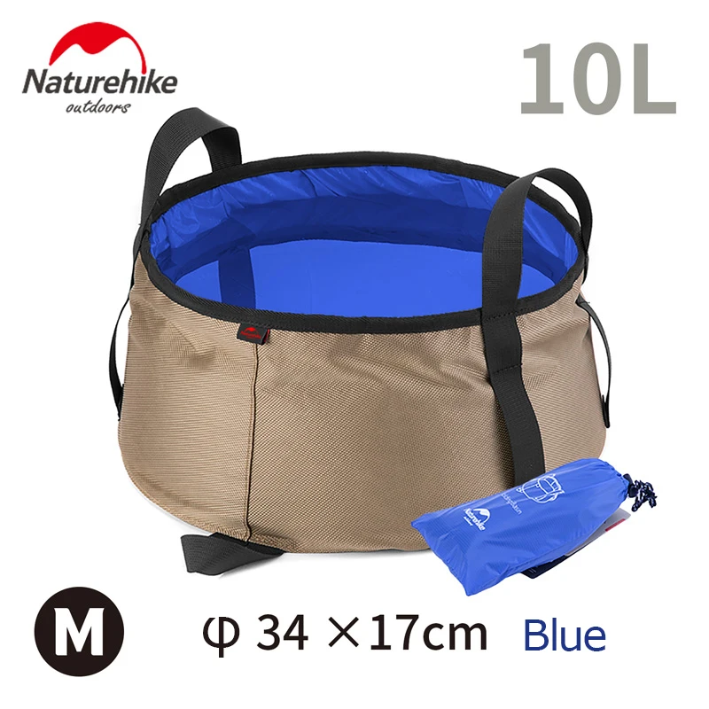 NatureHike NH18L010-P складной умывальник ведро умывальник Кемпинг воды горшок мешок контейнер для автомобиля Рыбалка - Цвет: 10L Blue