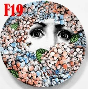8 дюймов в скандинавском стиле Milan rosenthal Piero fornasetti керамические тарелки иллюстрации подвесные блюда образец комнаты украшения дома отеля - Цвет: 19