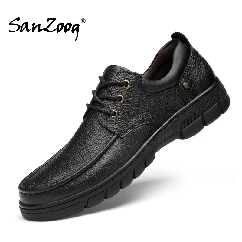 Autunno Inverno Scarpe In Vera Pelle Uomo Casual Per Adulto Chaussure Homme Cuir Nero Marrone Scarpe Uomo Eleganti Taglia Grande 48 49