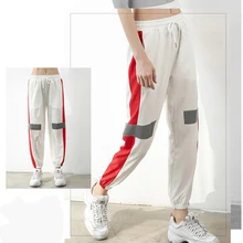 Женские новые спортивные длинные брюки Одежда для спортзала фитнеса с карманами для отдыха спортивные брюки Модные беговые трико, спортивные брюки