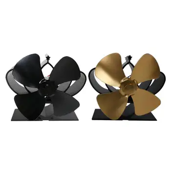 

Efficient 5 Blades Heat Powered Stove Fan Log Wood Burner Eco Friendly Quiet Home Fireplace Fan Heat Distribution Fuel Saving