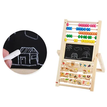 

Wooden Multifunction Abacus Learning Stand Toys Kids Counting Cognition Board Early Educational Math Toy Gift for Children