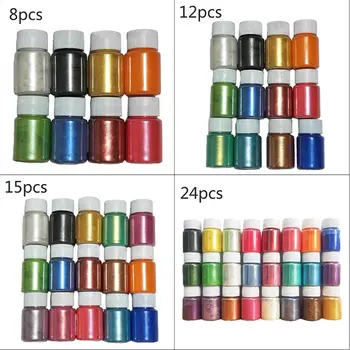 

1 Set Pearlescent Mica Powder Epoxy Resin Dye Pearl Pigment DIY Jewelry Crafts M2EA