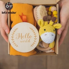 Let's Make Baby Bath Toy Set Двустороннее хлопковое одеяло деревянная погремушка браслет вязаные игрушки детская Ванна подарочные товары для детей Let's Make Baby Bath Toy Set Двустороннее хлопковое одеяло деревянная погремушка браслет вязаные игрушки детская Ванна подарочные товары для детей