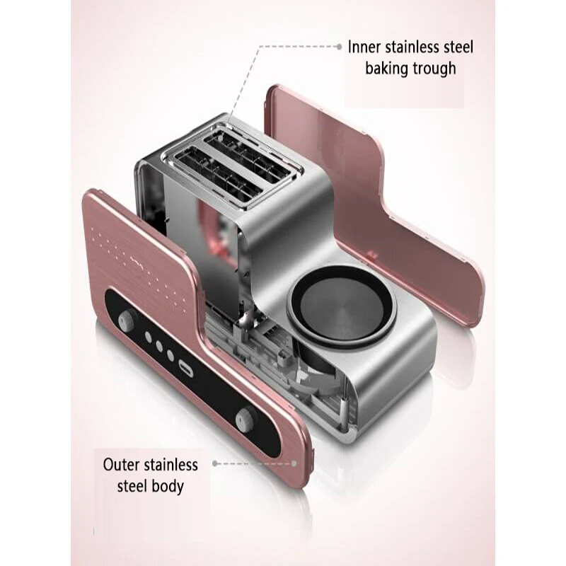 US $118.18 Automatic Bread Machine Home 2 Slices Breakfast Toast Soil Driver Life Appliances