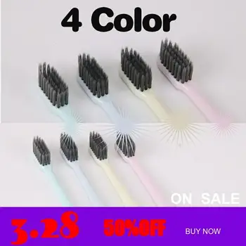 

8PCS Super Soft Toothbrush Japanese Style Bamboo Charcoal Toothbrush Small Head with Case