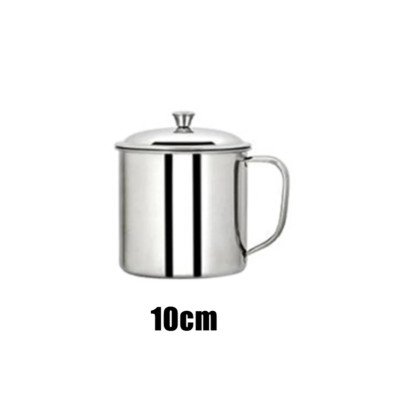 10cm 600ml Home Stainless Steel Cup Mug Drinking Coffee Beer Picnic Camping Travel Kitchen - Color: 10cm 600ml
