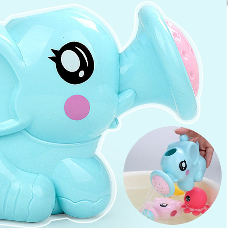Juguetes de baño de ducha para niños, maceta de agua de elefante, herramienta de pulverización de agua para baño de bebé, tipo rueda, juguetes para bebé