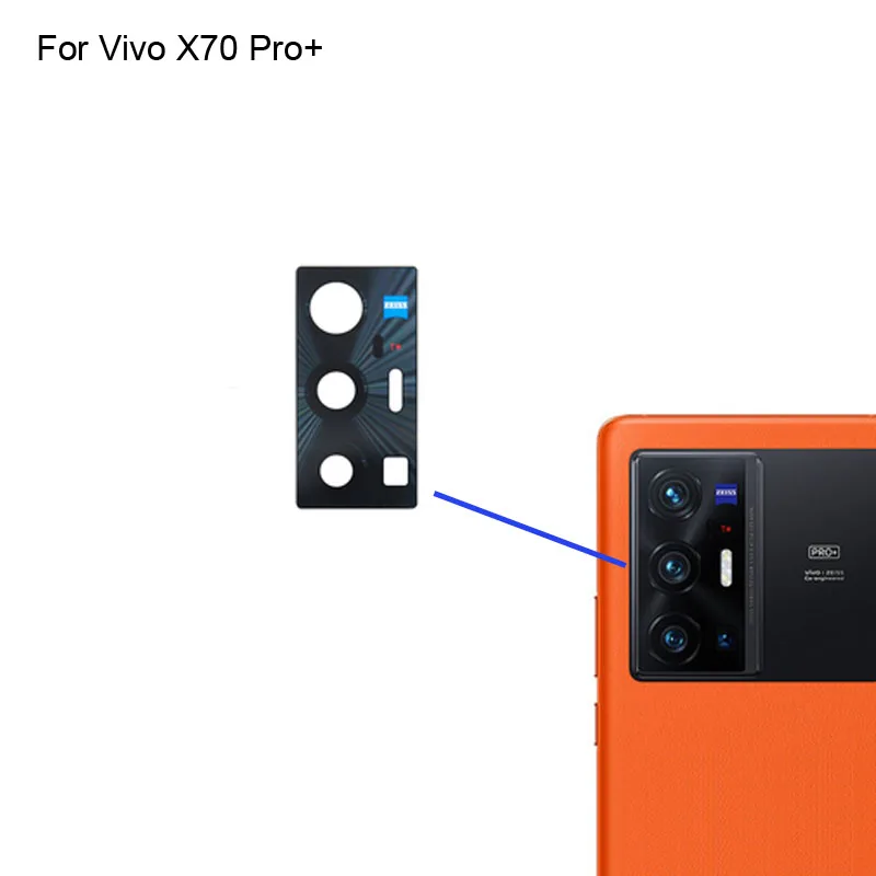 2 шт. для Vivo X70 Pro + высококачественное Сменное заднее стекло объектива камеры Plus