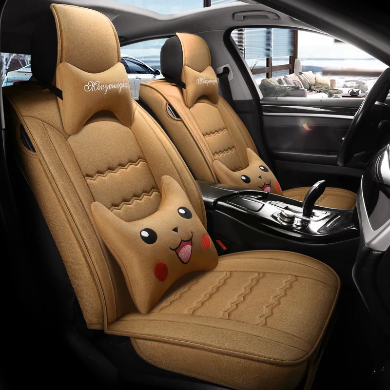  Full Coverage flax fiber car seat cover auto seats covers for VW passat cc teramont touareg suv pha