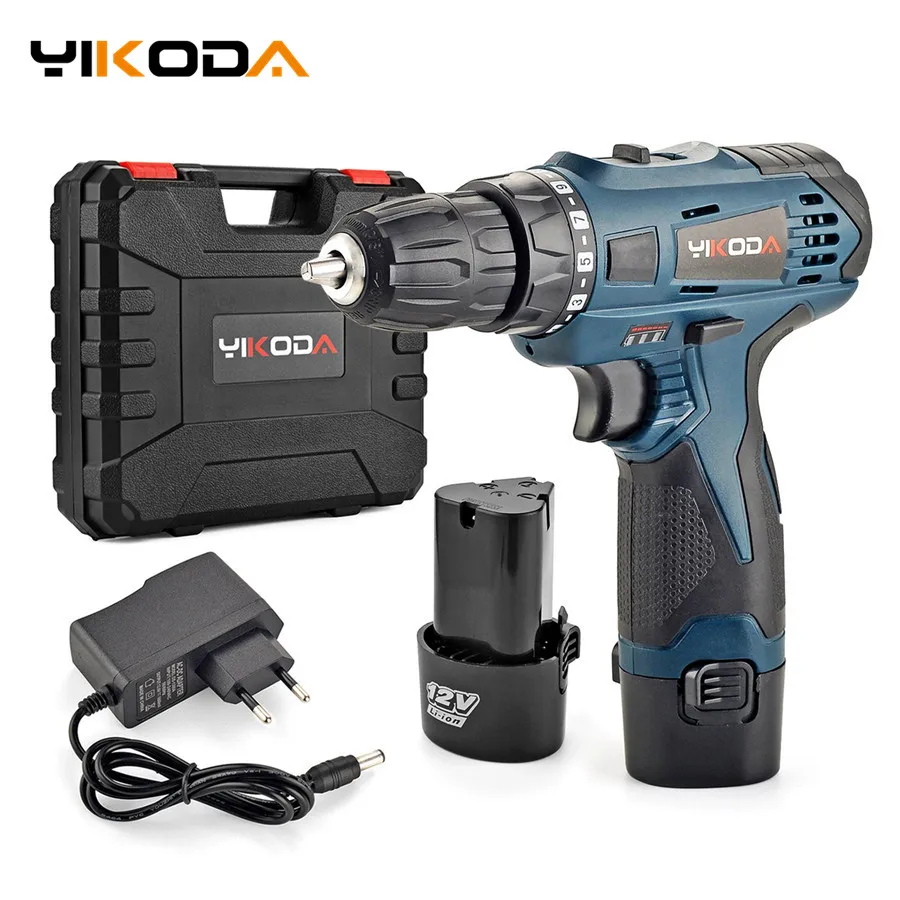 

12V Rechargeable Lithium electric drill hand power tools cordless screwdriver Waterproof LED light hand battery charger
