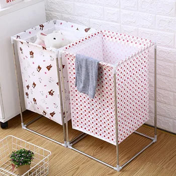

Waterproof Foldable Home Laundry Basket Bathroom Dirty Cloth Organizer Toy Storage Bucket Collapsible Large Laundry Hamper