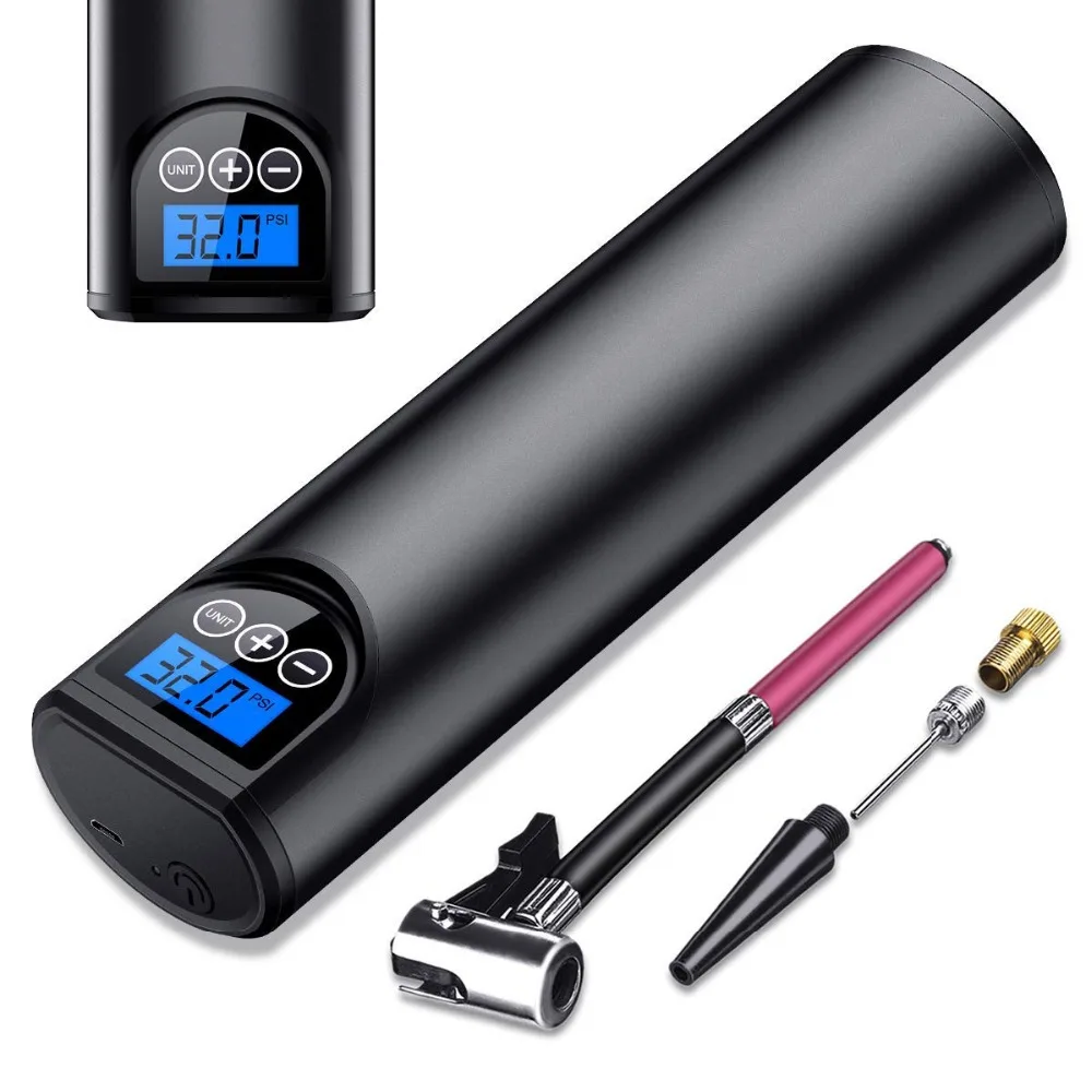 Bomba de ar Portátil sem Fio Digital do Carro Bomba de Pneu de Carro Pneus de Bicicleta Recarregável Compressor Tire Inflator Bolas 12v 150psi Mod. 187525
