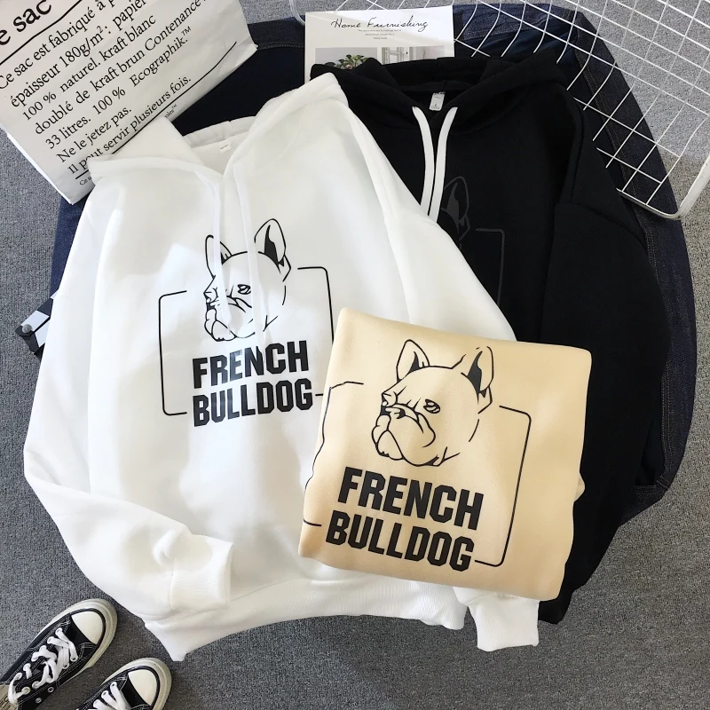 

Women Sweaters Cute Funny Cartoon Printed Dog Fashion Pullovers Long Sleeve Casual Hooded Tops Autumn Winter Basic Sweater