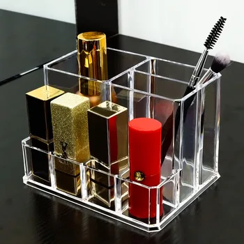

Makeup Organizer Cosmetic Storage Box Clear Lipstick Holder Acrylic Makeup Brush Display Case Pen Holder Perfume Desktop Storage
