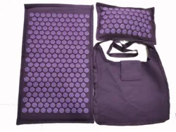 Eco-Friendly Acupressure Massage Cushion for Home Fitness and Relaxation (3pcs brown purple)