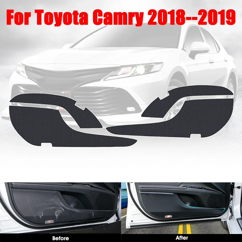 Автомобильная Защитная Накладка для Toyota Camry 2018 2019 из углеродного волокна