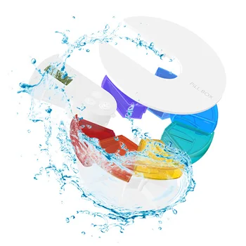 

Pill Storage Box Medicine Case Timing Reminder Alarm 7 Day Container Portable for Travel P9