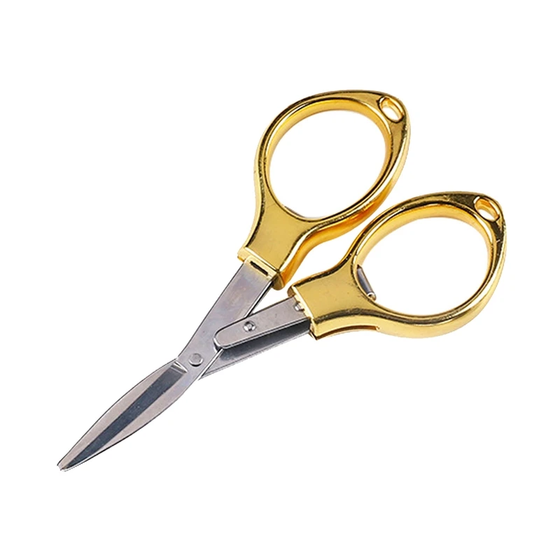 

Portable Folding Fishing Scissors Mini Stainless Steel Key Chain Scissors Pocket Scissors Camping Tools Fishing Accessories Tool