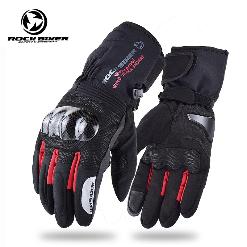 Зимние теплые мотоциклетные перчатки 100% водонепроницаемые ветрозащитные